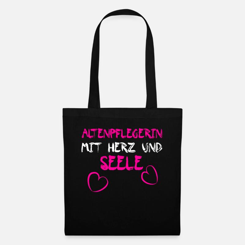 Altenpflegerin - Pflege - Stoffbeutel - Schwarz