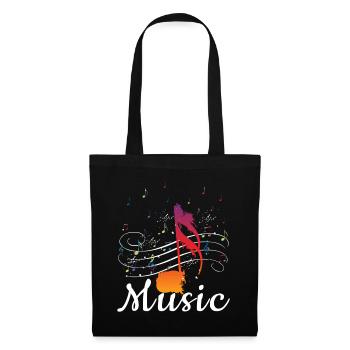 La musique est colorée - Sac en tissu - noir - Devant