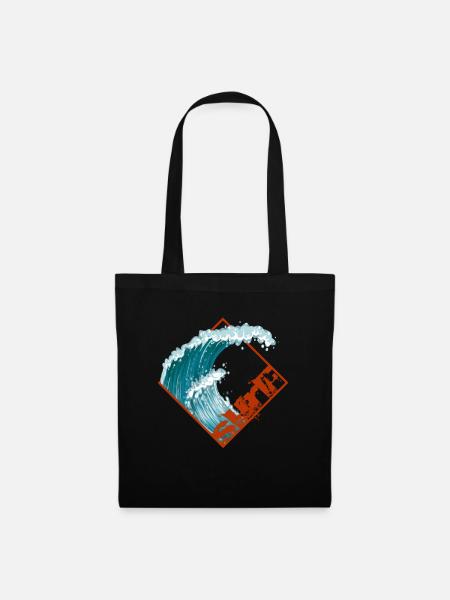 Surfeurs surfeurs surfeurs - Sac en tissu - noir