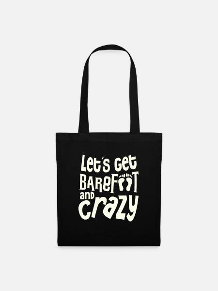 Barfuß - Stoffbeutel - Schwarz
