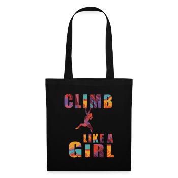 Grimpez comme une fille femmes escalade salle d'escalade - Sac en tissu - noir - Devant