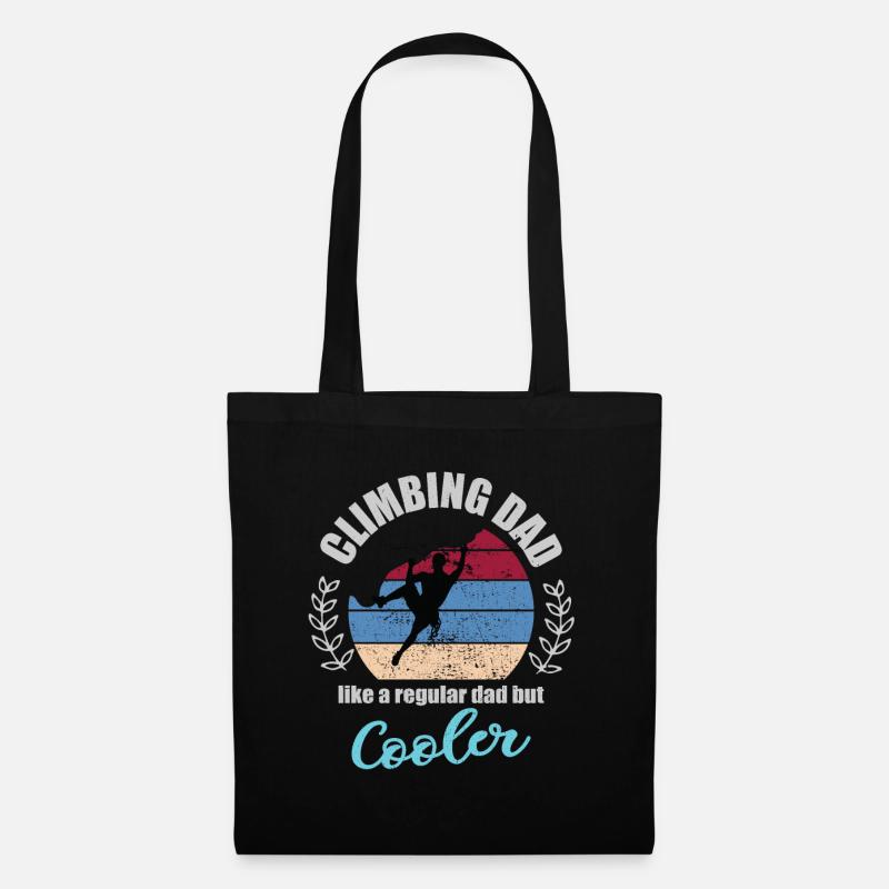 Climbing Dad Kletter Vater Boulder Papa Klettern - Stoffbeutel - Schwarz