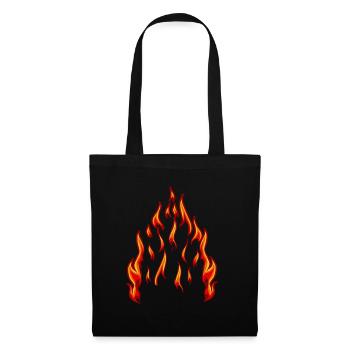 Marque Fire Flame Inferno Flame Fiery Heat - Sac en tissu - noir - Devant