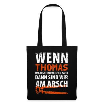 Heimwerker Thomas - Stoffbeutel - Schwarz - Vorne