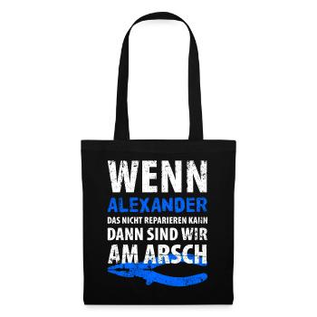 Heimwerker Alexander - Stoffbeutel - Schwarz - Vorne