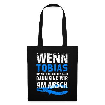 Heimwerker Tobias - Stoffbeutel - Schwarz - Vorne
