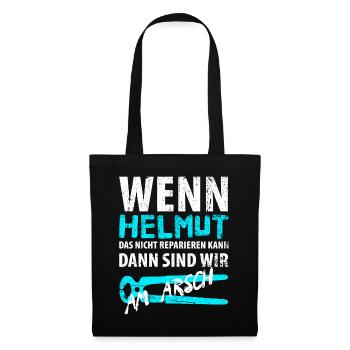 Heimwerker Helmut - Stoffbeutel - Schwarz - Vorne