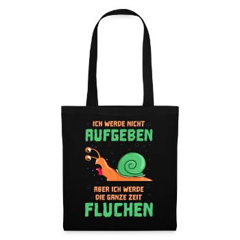 Schneckenrennen Sport Lustig - Stoffbeutel - Schwarz - Vorne
