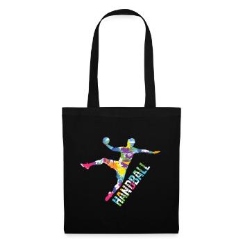 Saut de handball - Sac en tissu - noir - Devant