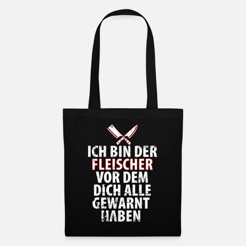 Fleischer Metzger Schlachter - Stoffbeutel - Schwarz
