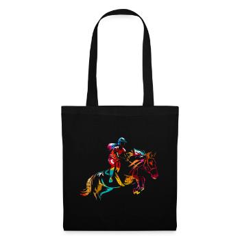 Cadeau de saut d'obstacles - Sac en tissu - noir - Devant