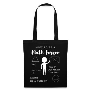 Personne mathématique drôle - Sac en tissu - noir - Devant