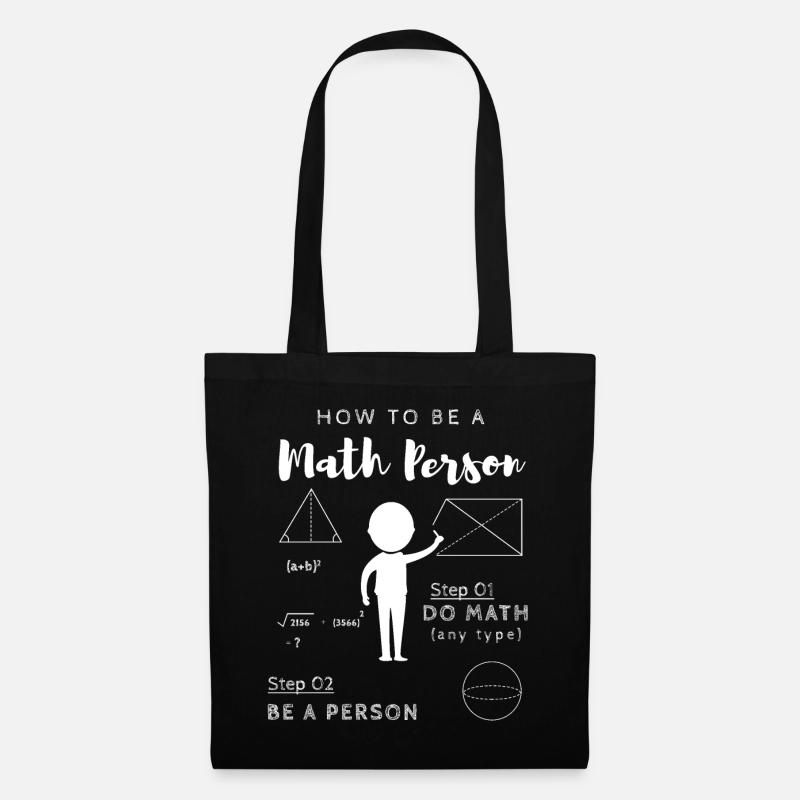 Math person funny - Tote Bag - black