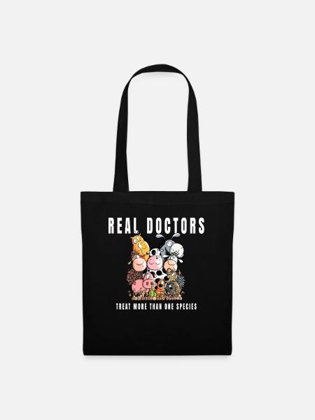 Tierarzt Real Doctors Treat More Than One Species - Stoffbeutel - Schwarz