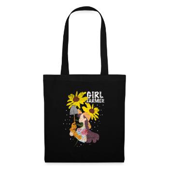 Agriculteur femme agriculteur cadeau - Sac en tissu - noir - Devant