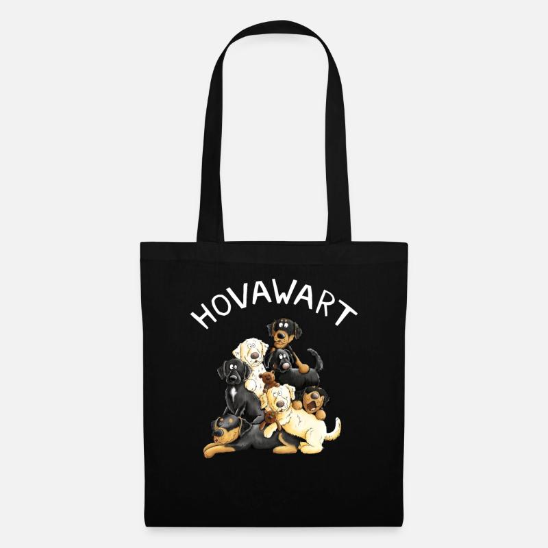 Hovawart Hundehaufen Comic Hunde Geschenk - Stoffbeutel - Schwarz