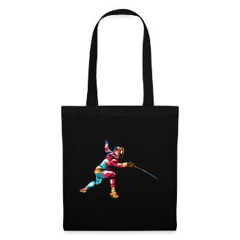 Cadeau d'escrime - Sac en tissu - noir - Devant