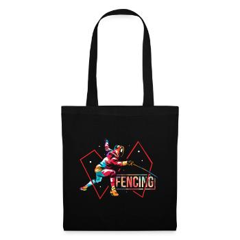 Cadeau d'escrime - Sac en tissu - noir - Devant