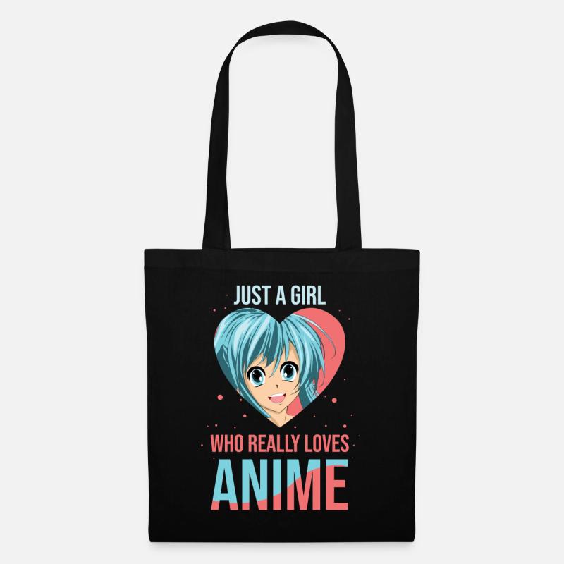 Nur Ein Mädchen Das Anime Liebt Otaku - Stoffbeutel - Schwarz