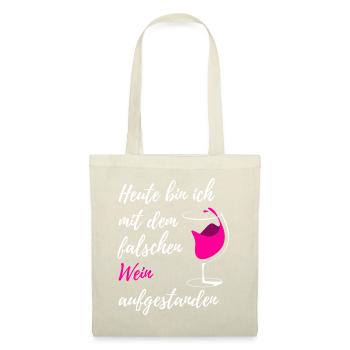 Wein - Stoffbeutel - Natur - Vorne