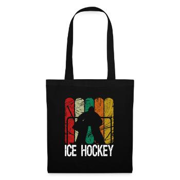 Eishockey Hockey Goalie Bodycheck Lustig Geschenk - Stoffbeutel - Schwarz - Vorne