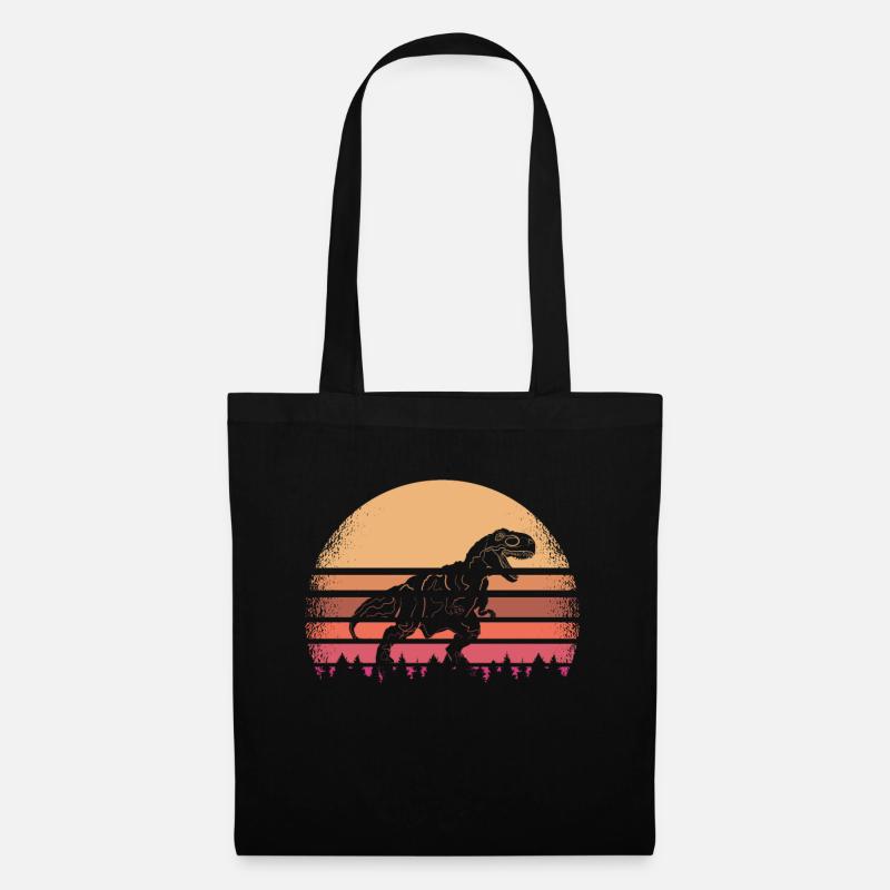 Dinosaurier T-Rex - Stoffbeutel - Schwarz