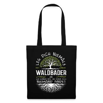 Wald Waldbaden Natur Baum Shinrin-Yoku Geschenk - Stoffbeutel - Schwarz - Vorne