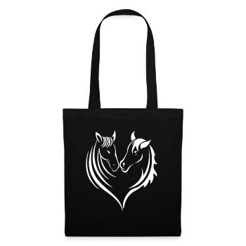 Horses heart horse lovers - Tote Bag - black - Front