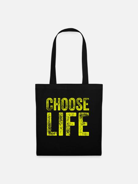 CHOOSE LIFE GEORGE WHAM YOG GIFT - Stoffbeutel - Schwarz
