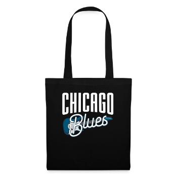 Blues Gitarre - Stoffbeutel - Schwarz - Vorne