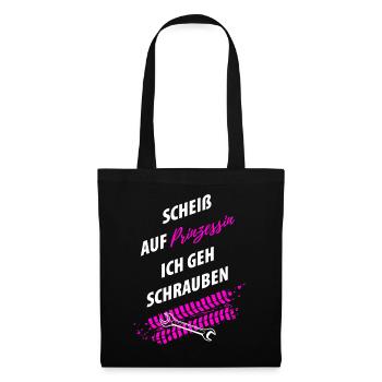 Tuning Tuner Schrauber girl - Stoffbeutel - Schwarz - Vorne