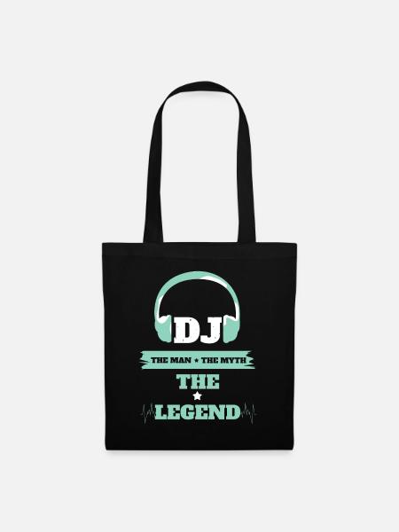 DJ Mann Mythos Legende - Stoffbeutel - Schwarz