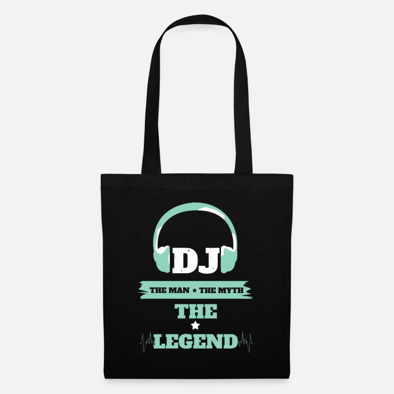 DJ Mann Mythos Legende - Stoffbeutel - Schwarz