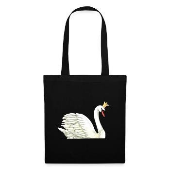 Cygne Oiseaux Faune Roi Majesté Cygnes Animal - Sac en tissu - noir - Devant