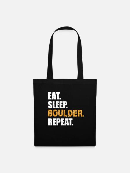 EAT SLEEP BOULDER REPEAT Climbing Climbing Wall - Tote Bag - black