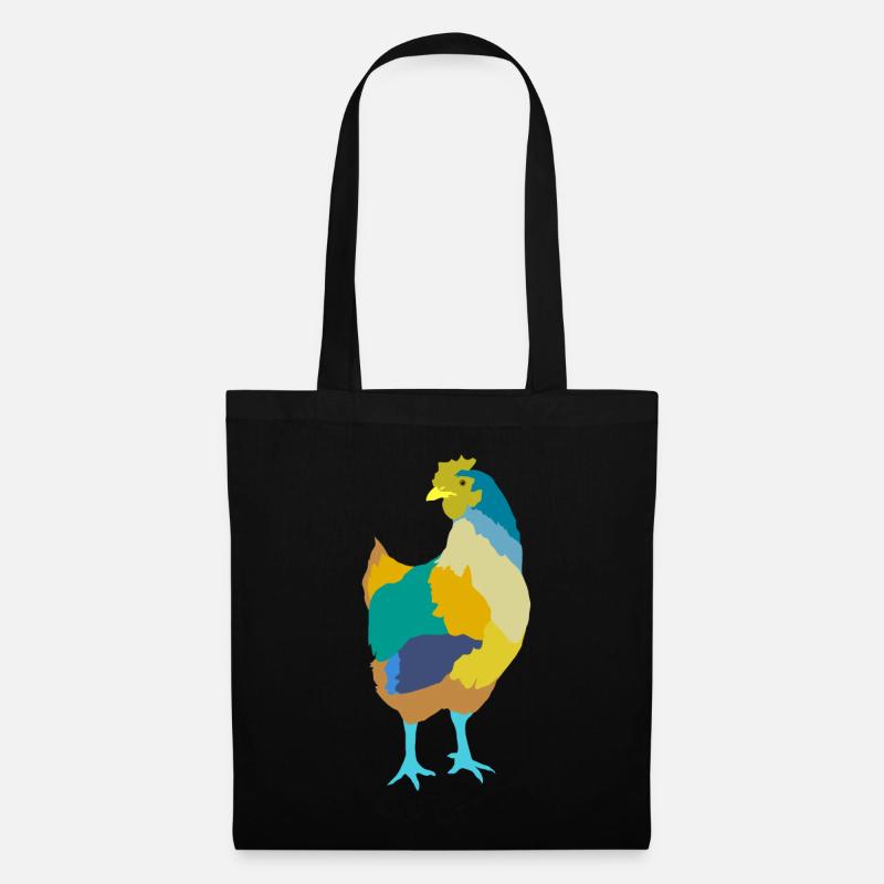 Huhn - Stoffbeutel - Schwarz