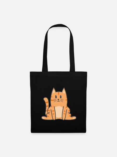 Katze Katzen Kitten - Stoffbeutel - Schwarz