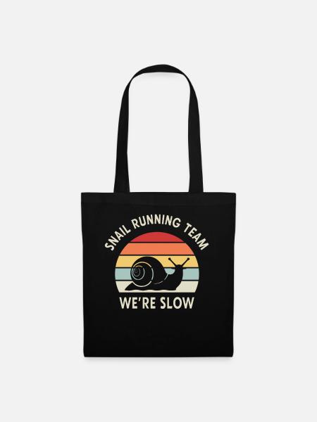 Vintage Marathon Snail Running Team - Tote Bag - black