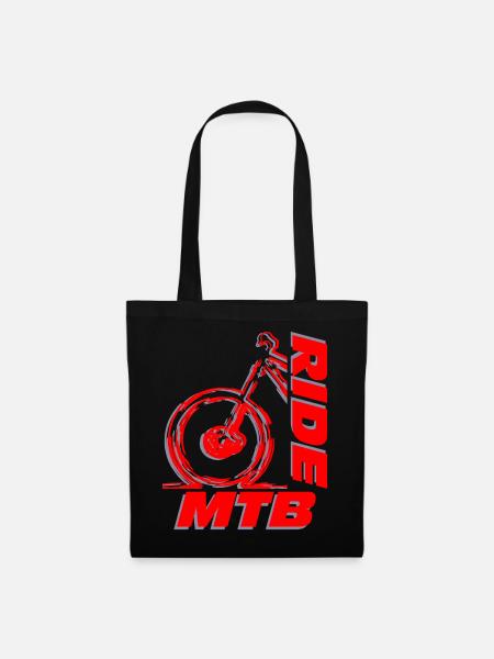 Ride MTB, fahre mehr Mountainbike - Stoffbeutel - Schwarz
