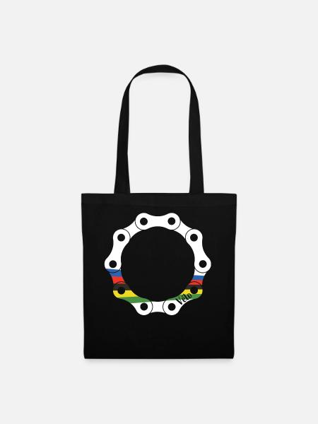 Necklace World Cup white - Tote Bag - black