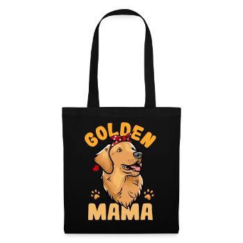 Golden retriever - Sac en tissu - noir - Devant