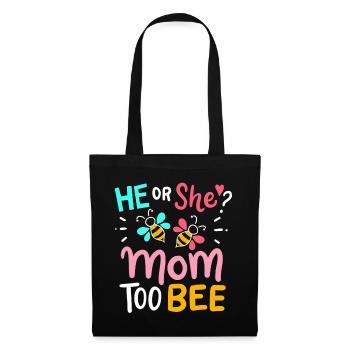 Gender Reveal Baby Shower - Sac en tissu - noir - Devant