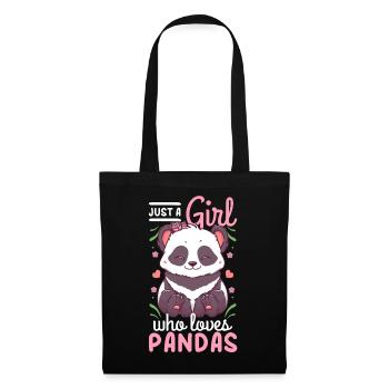 Panda - Sac en tissu - noir - Devant