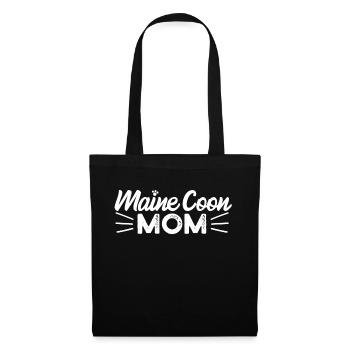 Chat Maine Coon - Sac en tissu - noir - Devant