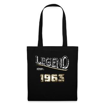 Legend since 1963 / Legende seit 1963 / legendär - Stoffbeutel - Schwarz - Vorne