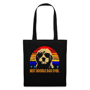 Mens Vintage Goldendoodle Dad Bester Doodle Dad aller Zeiten - Stoffbeutel - Schwarz - Vorne