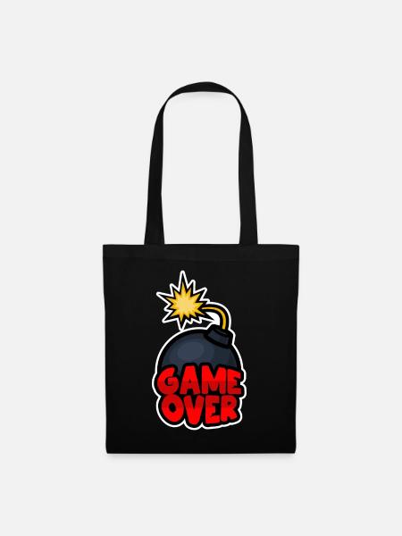Game Over - Stoffbeutel - Schwarz