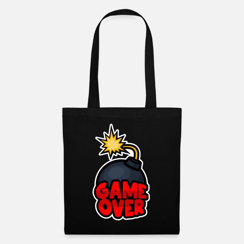 Game Over - Stoffbeutel - Schwarz