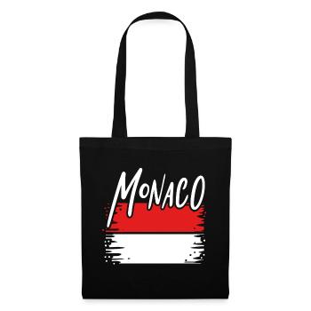 Principauté de Monaco - Sac en tissu - noir - Devant