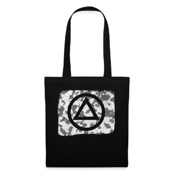 Logo symbole alcoolique anonyme AA NA anti alcool - Sac en tissu - noir - Devant